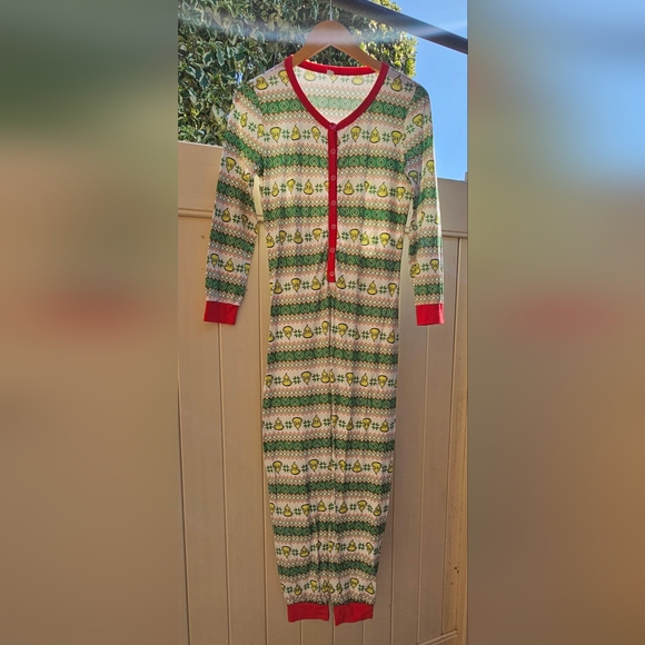 The Grinch Christmas Pajamas One Piece Onesie Ladies Size S - Picture 7 of 11